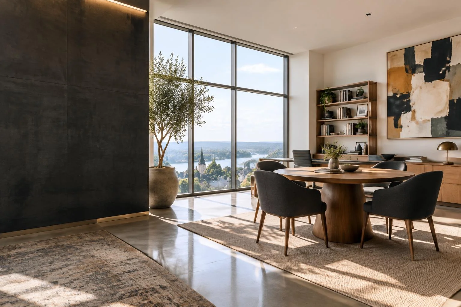 Light-filled workspace, an illustrative setting for professional business support